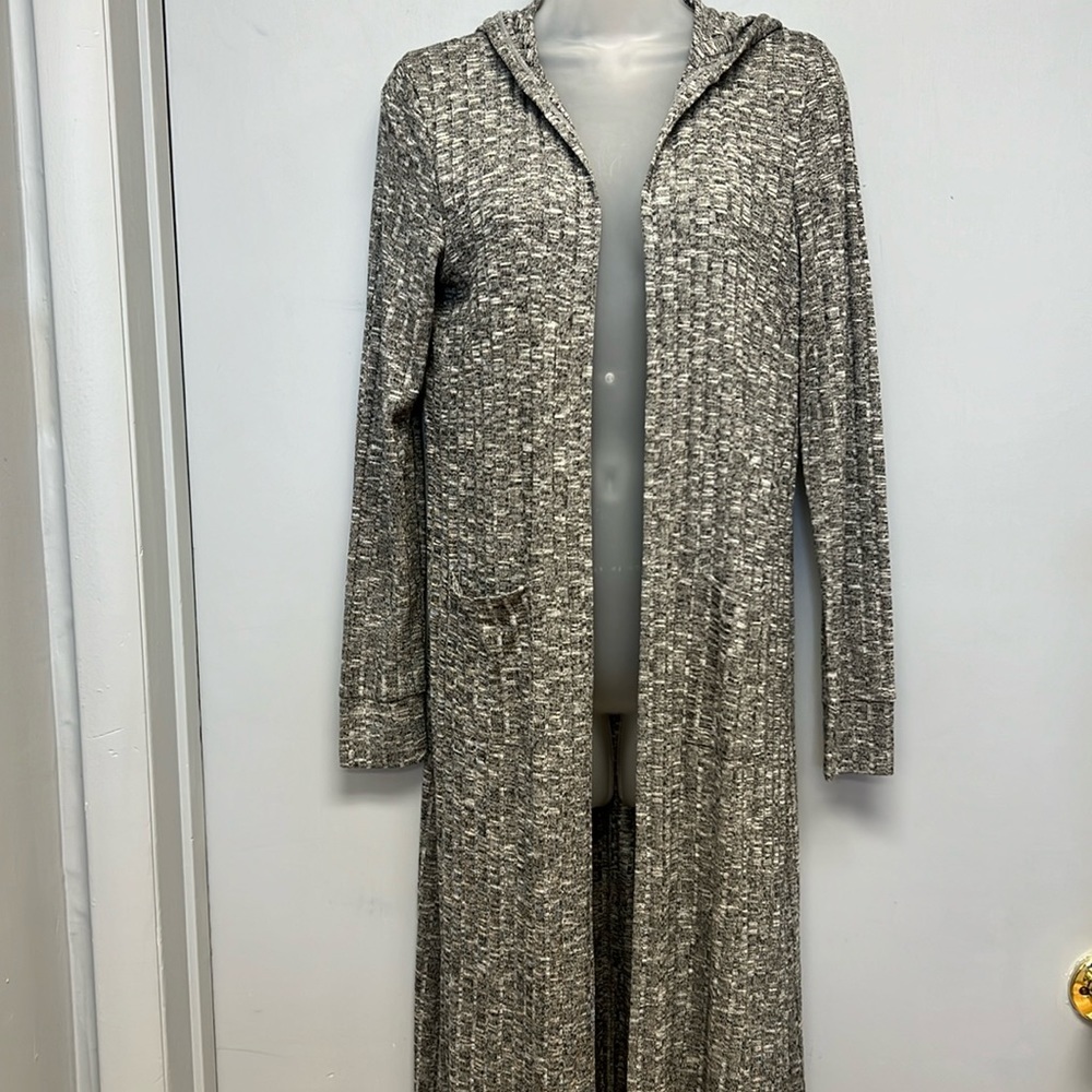 For The Republic Women’s Knit Open Front Hooded Duster Cardigan Size Small
